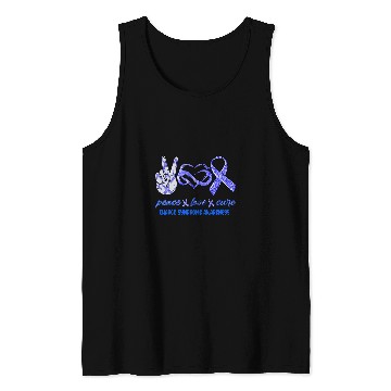 Discover Charge Syndromes Warrior Peace Love Cure Charge Syndromes Awareness Tank Tops