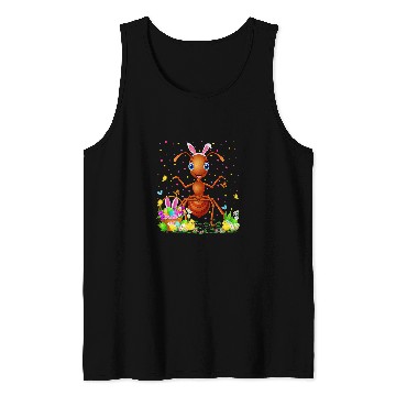 Discover Easter Ant Bunny Egg Hunting Ant Easter Sunday Tank Tops