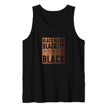 Discover Black Black Blackity Black BHM Pride Fist Hands Black Men Tank Tops