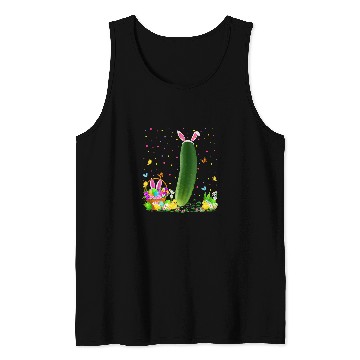Discover Cucumber Easter Egg Hunt Bunny Cucumber Easter Sunday Tank Tops