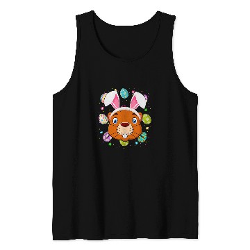 Discover Funny Easter Egg Lover Bunny Ear Gopher Face Easter Sunday Tank Tops