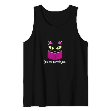 Discover Cute Kitty Cat Face Just One More Chapter Tank Tops