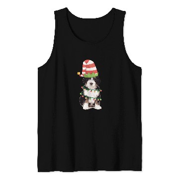 Discover Bernedoodle Puppy Christmas Elf Dog Tank Tops