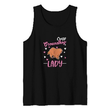Discover crazys Groundhog lady Groundhog Girl Tank Tops