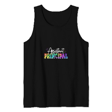 Discover Tie Dye Assistant Principal Funny Back To School Worker Tank Tops
