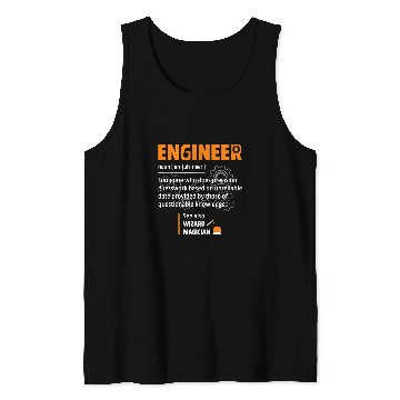 Discover Engineer Definition Description Hilarious Engineering Gift Tank Tops