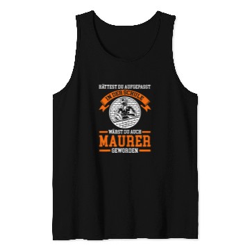 Discover Mens Brick construction site construction worker raw builder Tank Tops