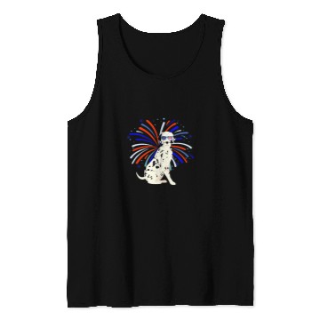 Discover Dalmatian Puppy Dog July 4th Dalmatians Dog Tank Tops