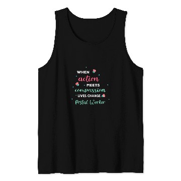 Discover Postal Worker Mailman Mail Post Office 2 Tank Tops