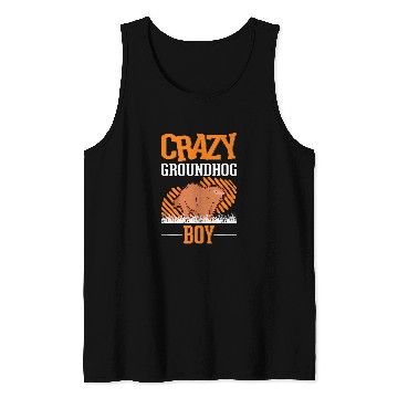 Discover crazys Groundhog Boy Marmot Boy Woodchuck 1 Tank Tops