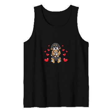 Discover Bernedoodle Dog With Stuffed Animal 3 Tank Tops