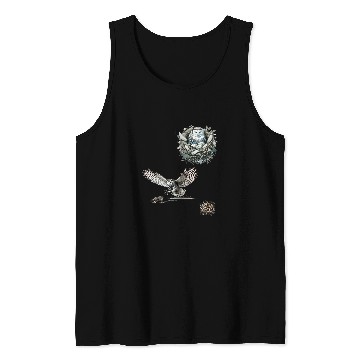 Discover 19thCentury Natural History Owl Illustration Tank Tops
