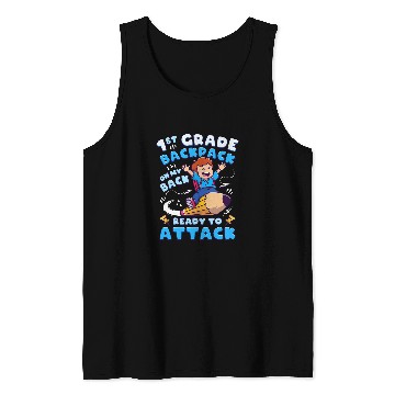 Discover Back To School Boy 1st Grade First Day of School Tank Tops