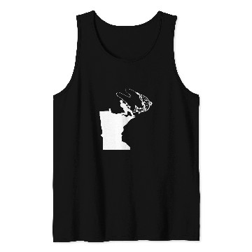 Discover Fishing Funny Minnesota Fishing MN Love To Fish Fisher Tank Tops