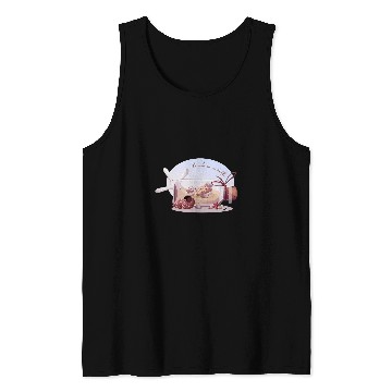 Discover Bottle with sand and seashells illustration Tank Tops