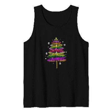 Discover Dragonfly Merry Christmas Tree Funny Insect Tank Tops