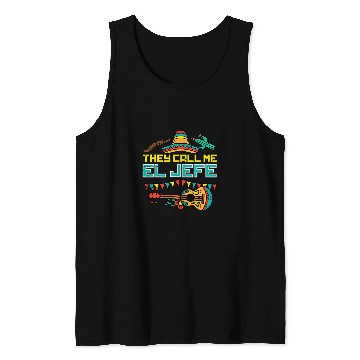 Discover Guitarist They Call Me El Jefe Guitar Cinco De Mayo Music Boys Men Guitar Tank Tops