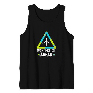 Discover Artistic Wanderlust Ahead Illustration Tank Tops