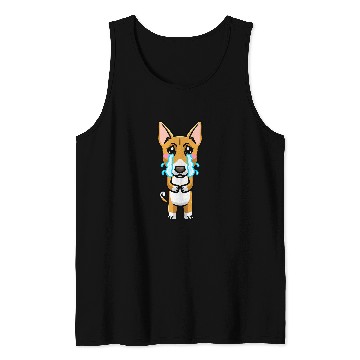 Discover Dog Basenji Congo Dog Sad Crying Emoticon Tank Tops