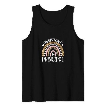 Discover Assistant Principal Funny Job Title School Worker Rainbow 2 Tank Tops