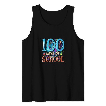 Discover 100 Days of School Art Class Art Teacher or Student Tank Tops