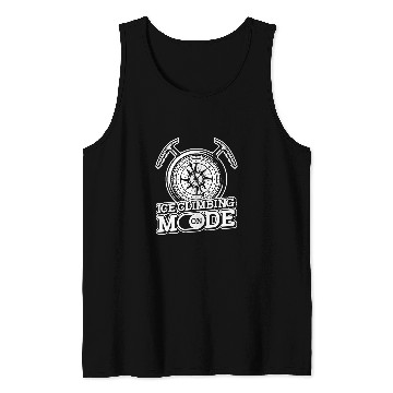 Discover Climbing Climber Ice Climbing Mode On Mountaineering Winter Ice Climber Climb Tank Tops