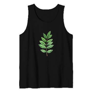 Discover Ash Tree Leaf Watercolor Illustration Tank Tops