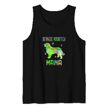 Discover Bernese Mountain Mama Colorful Dog Mom Lover Tank Tops