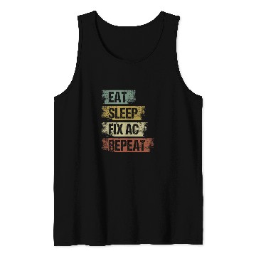 Discover Air Conditioning AC Repairman Hvac Technician Worker 4 Tank Tops