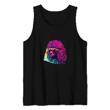 Discover Poodles 80s Synthwave with Poodle Retrowave Poodle dog Tank Tops