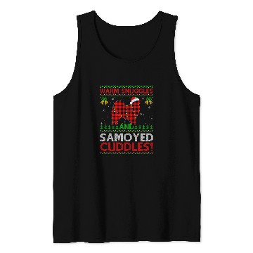 Discover Dog Samoyed Warm Snuggles And Samoyed Cuddles Ugly Samoyed Christmas Tank Tops