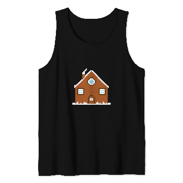 Discover 8 Bit Christmas Gingerbread House Retro Pixel Art Tank Tops