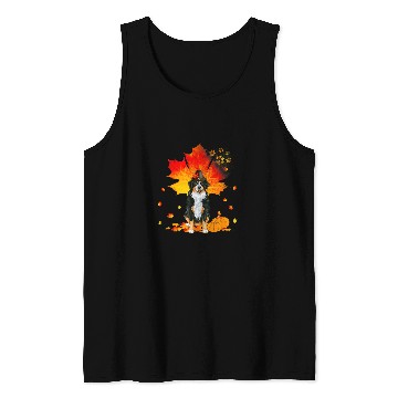 Discover Bernese Mountain Dog Lover Autumn Leaf Fall Leaves Pumpkin Tank Tops