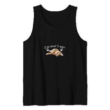 Discover I do what I want Cat and paw prints Tank Tops