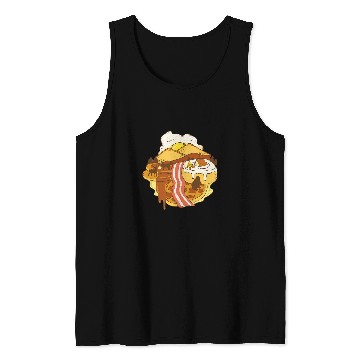 Discover Food Landscape Bacon Egg Waffle Tank Tops