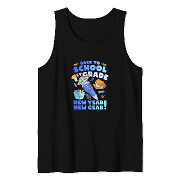 Discover Back To School Boy 1st Grade School Supplies Tank Tops