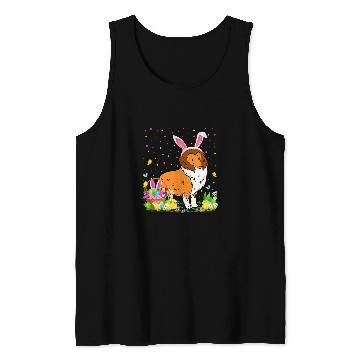 Discover Easter Collie Dog Bunny Egg Hunting Collie Easter Sunday Tank Tops