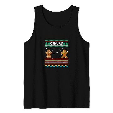 Discover Ginjas Gingerbread Man Ninjas Kung Fu Christmas Ninja Bread Tank Tops