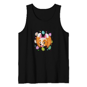 Discover Dog Papillon Easter Egg Lover Bunny Ear Papillon Dog Face Easter Sunday Tank Tops