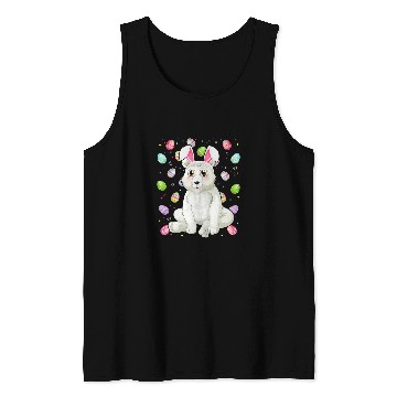 Discover Funny Bear Bunny Easter Egg Lover Funny Polar Bear Easter Sunday Cute Bears Tank Tops