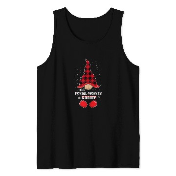 Discover Postal Worker Gnome buffalo plaids Matching Christmas Tank Tops