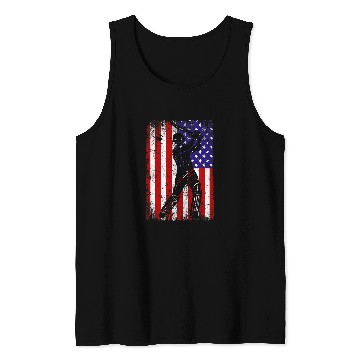 Discover Cricket Fan American Flag Cricket Jersey Fan Player Coach Tank Tops