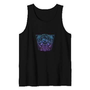 Discover Aztec Eagle Tree of Life Symbol Colorful Native Wisdom Art Tank Tops