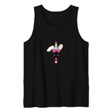Discover Funny Easter Bunny Unicorns Rabbit Girl Tank Tops