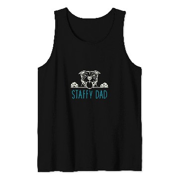 Discover Dog Staffordshire Staffy Dad with Staffordshire Bull Terrier Dog Tank Tops