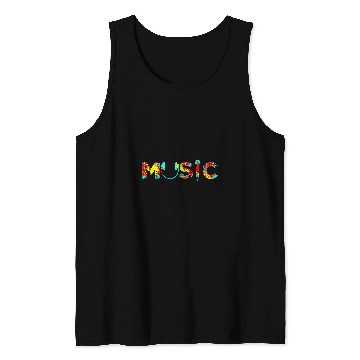 Discover Colored Music Headphone and Microphone Tank Tops