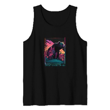 Discover Funny Bear Great Sand Dunes Colorado Mountain Cute Bears Tank Tops