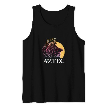 Discover Aztec Warrior King Mexican Native Art Maya Mayans 6 Tank Tops