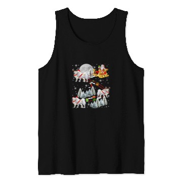 Discover Dog Samoyed xmass Samoyed Sledge Christmas Sledge Santa Dog Tank Tops
