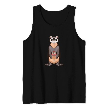 Discover Ferret with ice creams funny illustration Tank Tops